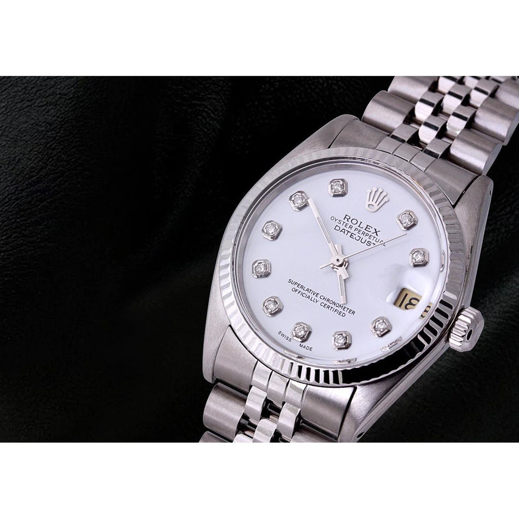 Roestvrij stalen jubileumband Diamanten Rolex