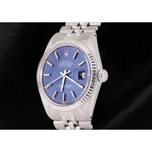 Afbeelding in Gallery-weergave laden, blauwe stok-wijzerplaat Rolex
