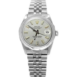 Roestvrijstalen jubileum Rolex Datumjust witte stok wijzerplaat horloge
