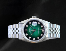 Afbeelding in Gallery-weergave laden, Rolex Datejust 36 mm Groen Diamant Wijzerplaat Roestvrijstalen Horloge
