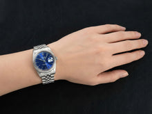 Afbeelding in Gallery-weergave laden, Rolex Datejust Jaar 2000 Blauwe Stick Wijzerplaat 36 mm Roestvrijstalen Horloge
