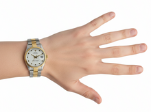 Afbeelding in Gallery-weergave laden, Rolex Date 34 mm Horloge Witte Wijzerplaat Geelgoud &amp; Rvs Oyster-armband

