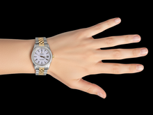 Afbeelding in Gallery-weergave laden, Rolex Datum Herenhorloge Tweekleurige Jubileum Armband Diamanten Lunette
