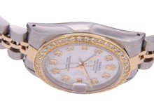 Afbeelding in Gallery-weergave laden, Rolex Datejust Midsize 31 mm Grijze Parelmoer Diamanten Wijzerplaat Diamanten Lunette Jubilee-armband Horloge RvS &amp; Goud
