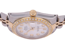 Afbeelding in Gallery-weergave laden, Rolex Datejust Midsize 31 mm Grijze Parelmoer Diamanten Wijzerplaat Diamanten Lunette Jubilee-armband Horloge RvS &amp; Goud
