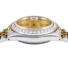 Afbeelding in Gallery-weergave laden, Rolex Datumjust herenhorloge Natuurlijke echte diamant ( niet in het laboratorium gekweekt )en rand goud en roestvrij stalen armband snel ingesteld
