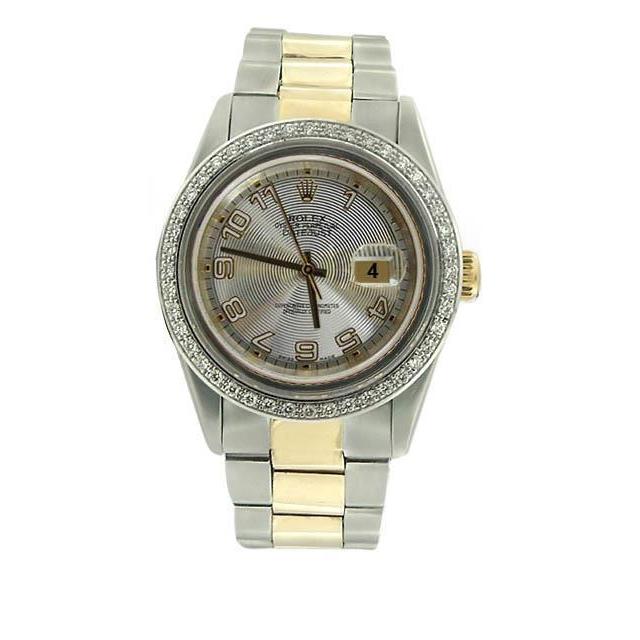 Rolex-horloge met Arabische wijzerplaat Oester-armband Roestvrij staal en goud Datumjust snel ingesteld
