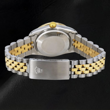 Afbeelding in Gallery-weergave laden, Rolex middelgroot Datumjust Natuurlijke echte diamant ( niet in het laboratorium gekweekt )en horloge zwarte middelgrote Natuurlijke echte diamant ( niet in het laboratorium gekweekt )en wijzerplaat
