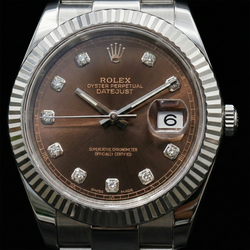 Chocolade Diamant Rolex – Diamant 0,20 karaat Stainless Steel