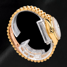 Afbeelding in Gallery-weergave laden, Rolex Datejust 26 mm 69178 Zwarte Fabrieks Diamanten Wijzerplaat Diamanten Lunette Geelgoud
