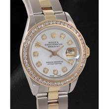 Afbeelding in Gallery-weergave laden, Rolex Datejust 26 mm Wit Parelmoer Diamant Wijzerplaat Two Tone Oyster Armband Horloge
