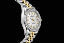 Afbeelding in Gallery-weergave laden, Rolex Datejust 6917 Dames 26mm Wit Parelmoer Diamanten Wijzerplaat Tweekleurig Horloge
