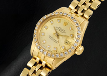 Afbeelding in Gallery-weergave laden, Rolex Datejust President-horloge met champagnekleurige diamanten wijzerplaat van 26 mm geel goud
