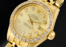 Afbeelding in Gallery-weergave laden, Rolex Datejust President-horloge met champagnekleurige diamanten wijzerplaat van 26 mm geel goud
