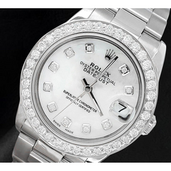 Rolex Lady Datejust 31 mm Wit Parelmoer Diamant Wijzerplaat Roestvrijstalen Horloge