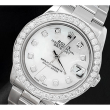 Afbeelding in Gallery-weergave laden, Rolex Lady Datejust 31 mm Wit Parelmoer Diamant Wijzerplaat Roestvrijstalen Horloge
