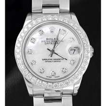 Afbeelding in Gallery-weergave laden, Rolex Lady Datejust 31 mm Wit Parelmoer Diamant Wijzerplaat Roestvrijstalen Horloge
