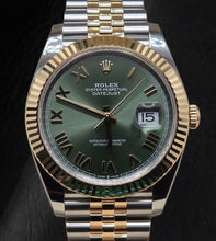 Afbeelding in Gallery-weergave laden, Rolex 126333 Datejust 41 mm Groene Romeinse Wijzerplaat Tweekleurig Horloge
