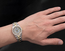 Afbeelding in Gallery-weergave laden, Rolex 14233 Wit Parelmoer Diamanten Wijzerplaat 34mm Tweekleurig Horloge
