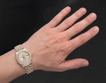 Afbeelding in Gallery-weergave laden, Rolex 15223 Zilveren Diamanten Wijzerplaat 34mm Tweekleurig Horloge
