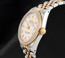 Afbeelding in Gallery-weergave laden, Rolex 16013 Datejust 36mm Ivoorkleurige Romeinse Wijzerplaat Tweekleurig Horloge
