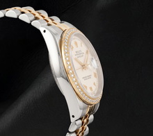 Afbeelding in Gallery-weergave laden, Rolex 16013 Datejust 36mm Ivoorkleurige Romeinse Wijzerplaat Tweekleurig Horloge
