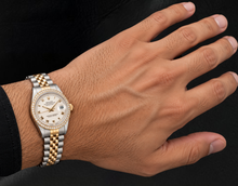 Afbeelding in Gallery-weergave laden, Rolex 16013 Datejust 36mm Ivoorkleurige Romeinse Wijzerplaat Tweekleurig Horloge
