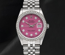 Afbeelding in Gallery-weergave laden, Rolex 16014 Datejust 36mm Roze Diamanten Wijzerplaat Roestvrij Staal Horloge
