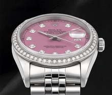 Afbeelding in Gallery-weergave laden, Rolex 16014 Datejust 36mm Roze Diamanten Wijzerplaat Roestvrij Staal Horloge
