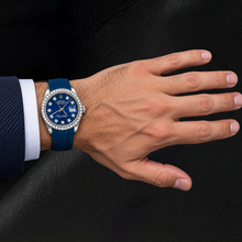 Afbeelding in Gallery-weergave laden, Rolex 1601 Datejust 36mm Horloge met Blauwe Diamanten Wijzerplaat

