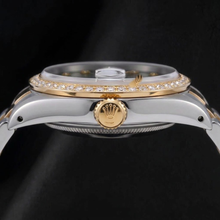 Afbeelding in Gallery-weergave laden, Rolex 1601 Datejust 36mm Groene Diamanten Wijzerplaat Tweekleurig Horloge
