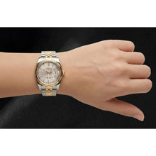 Afbeelding in Gallery-weergave laden, Edelsteen Rolex -karaat Sterling Silver Two Tone Gold – achteraanzicht
