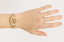 Afbeelding in Gallery-weergave laden, Rolex 26 mm Datejust Champagne Wijzerplaat Geel Goud Dameshorloge P4
