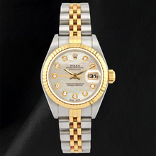 Afbeelding in Gallery-weergave laden, Rolex 26mm Jaar 2002 Wit Parelmoer Diamanten Wijzerplaat Horloge
