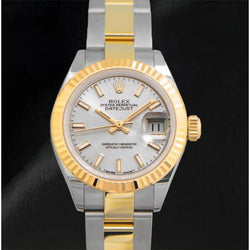 Natuurlijke Rolex Lady Datejust 26mm Automatisch Zilveren Wijzerplaat Dames Oyster Horloge 18K Goud