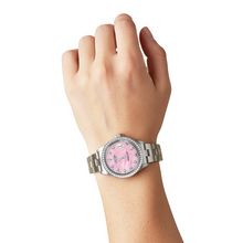 Afbeelding in Gallery-weergave laden, Rolex 31 mm roze parelmoer Diamant wijzerplaat Oyster Roestvrij staal horloge
