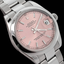 Afbeelding in Gallery-weergave laden, Rolex 31mm Date-just roze lichtgevende wijzerplaat dameshorloge

