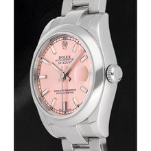 Afbeelding in Gallery-weergave laden, Rolex 31mm Date-just roze lichtgevende wijzerplaat dameshorloge
