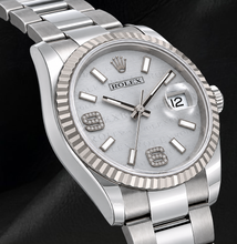 Afbeelding in Gallery-weergave laden, Rolex 36mm Datejust 116234 Zilveren Arabische Diamanten Wijzerplaat Roestvrij Staal Oyster-armband Horloge
