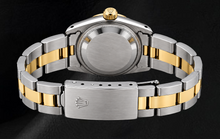 Afbeelding in Gallery-weergave laden, Rolex 6719 26 mm Tweekleurige Band Parelmoer Diamanten Wijzerplaat Dameshorloge
