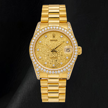 Afbeelding in Gallery-weergave laden, Rolex 68278 President 31 mm Champagne Jubilé Diamanten Wijzerplaat Geelgoud Horloge
