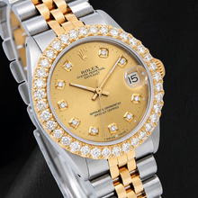 Afbeelding in Gallery-weergave laden, Rolex 6827 Datejust 31 mm Champagne Diamanten Wijzerplaat Tweekleurig Horloge
