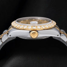 Afbeelding in Gallery-weergave laden, Rolex 6827 Datejust 31 mm Champagne Diamanten Wijzerplaat Tweekleurig Horloge
