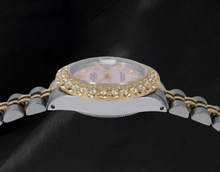 Afbeelding in Gallery-weergave laden, Rolex 6917 Datejust Roze Parelmoer Diamanten Wijzerplaat 26mm Tweekleurig Horloge
