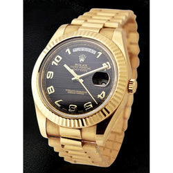 Rolex Day-Date II 41 mm Herenhorloge Koepelvormige Lunette Geelgoud