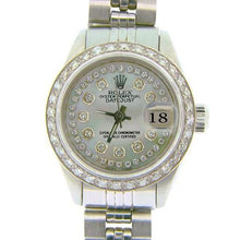 Afbeelding in Gallery-weergave laden, Rolex Dames Datejust Horloge Roestvrij Staal Natuurlijke Aarde Gemijnde Diamant Wijzerplaat Lunette

