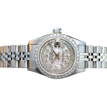Afbeelding in Gallery-weergave laden, Rolex Dames Datejust Horloge Roestvrij Staal Natuurlijke Aarde Gemijnde Diamant Wijzerplaat Lunette
