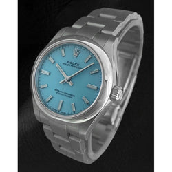 Rolex Dames Oyster Perpetual 31mm Tiffany Lichtgevende Wijzerplaat Stalen Horloge