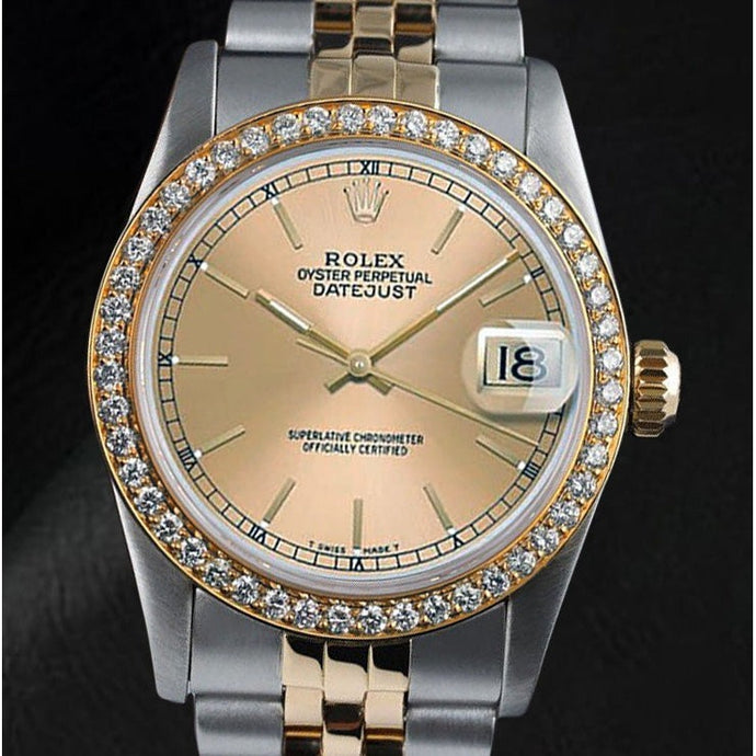 Rolex Date-just Champagne Stick Dial 31mm dameshorloge