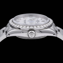 Afbeelding in Gallery-weergave laden, Rolex Date 1500 34mm Wit Parelmoer Diamanten Wijzerplaat Roestvrij Staal
